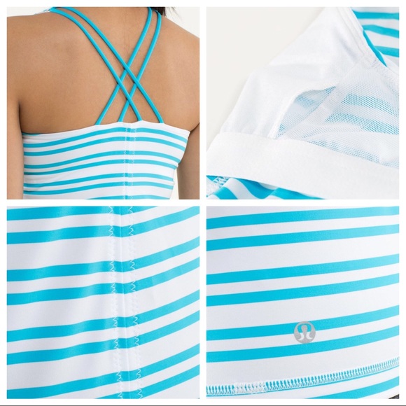 💕SALE💕 Lululemon Blue Stripe Free to be Tank Top - Picture 5 of 11